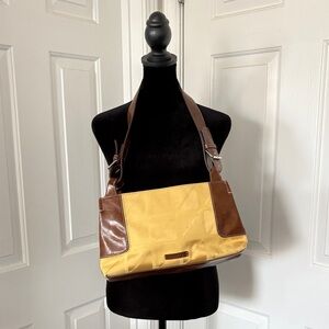 Nine & Co. Satin fabric Mono Logo Handbag